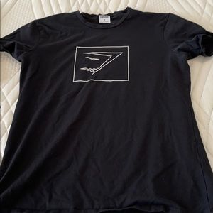 Gymshark black logo outline shirt